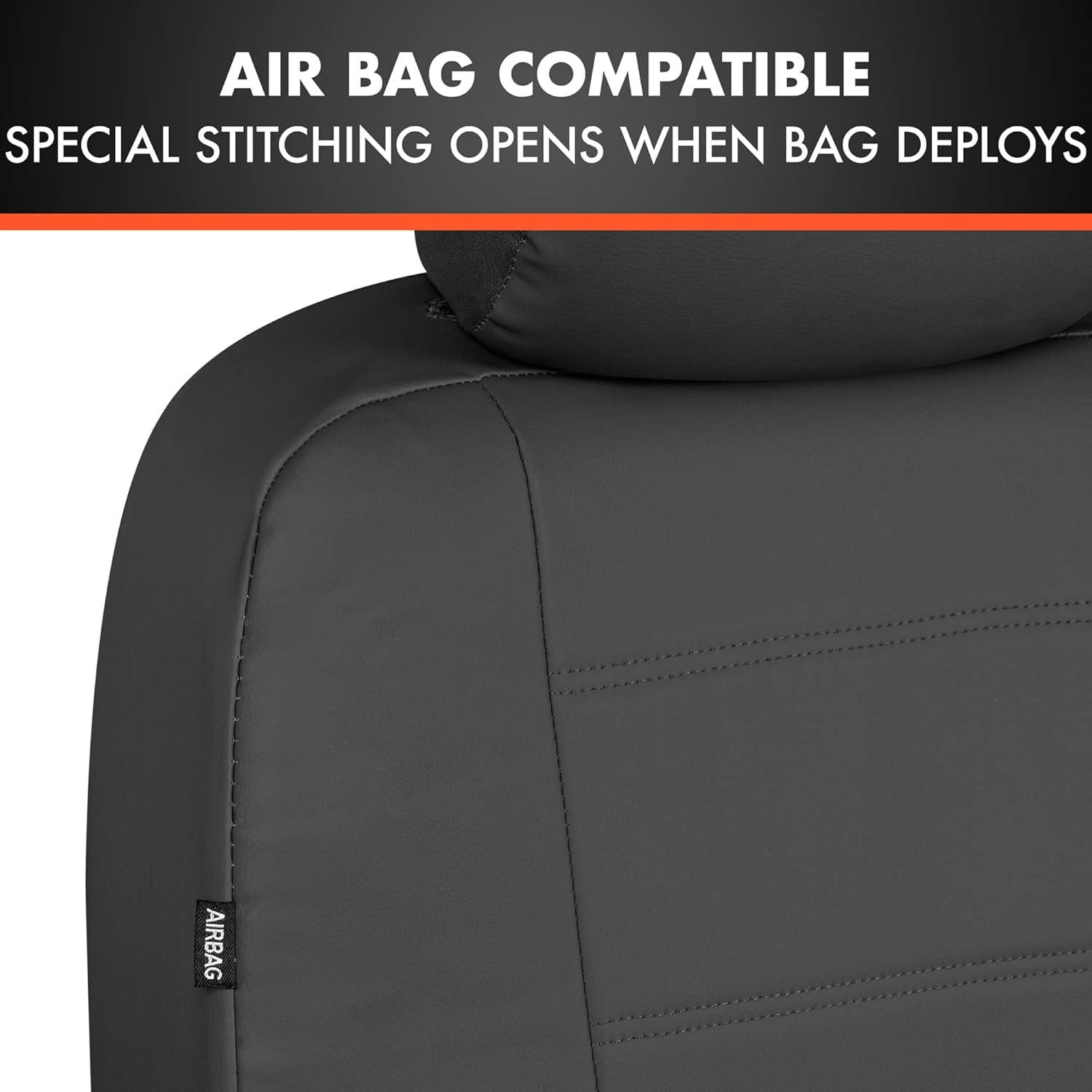 AIR BAG COMPATIBLE  
SPECIAL STITCHING OPENS WHEN BAG DEPLOYS