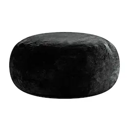 Anysun - 4FT Bean Bag Chair with Memory Foam Filling Soft Flannel Cover Round Sofa for Adults Teens Bedroom Living Room - Black