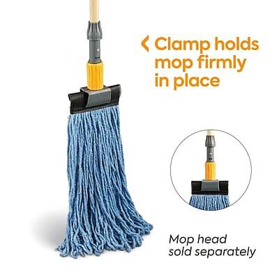 Clamp holds mop firmly in place
Mop head sold separately