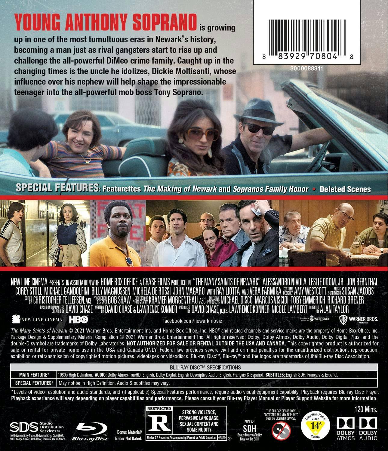 Back. The Many Saints of Newark [Blu-ray].