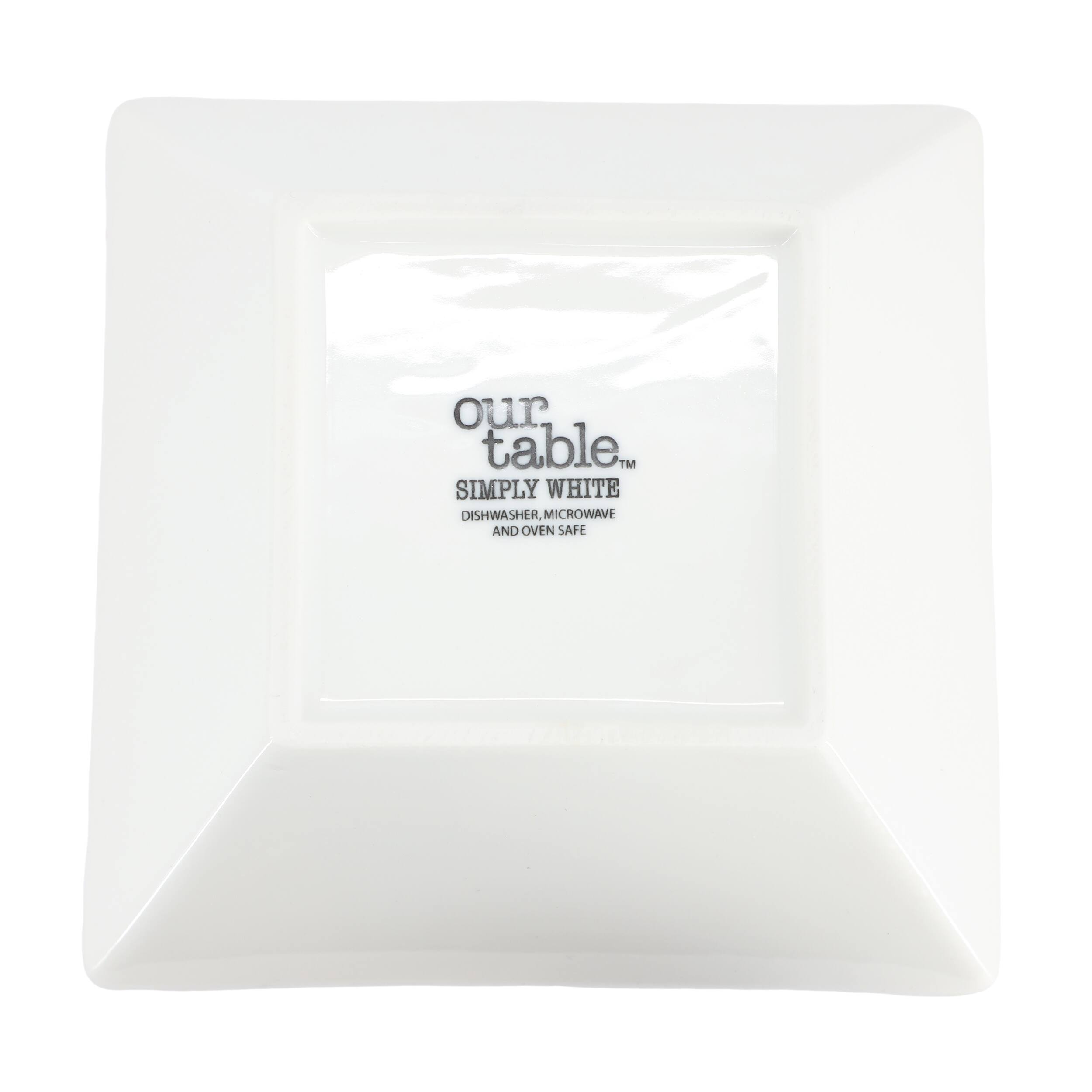 our table™  
SIMPLY WHITE  
DISHWASHER, MICROWAVE AND OVEN SAFE