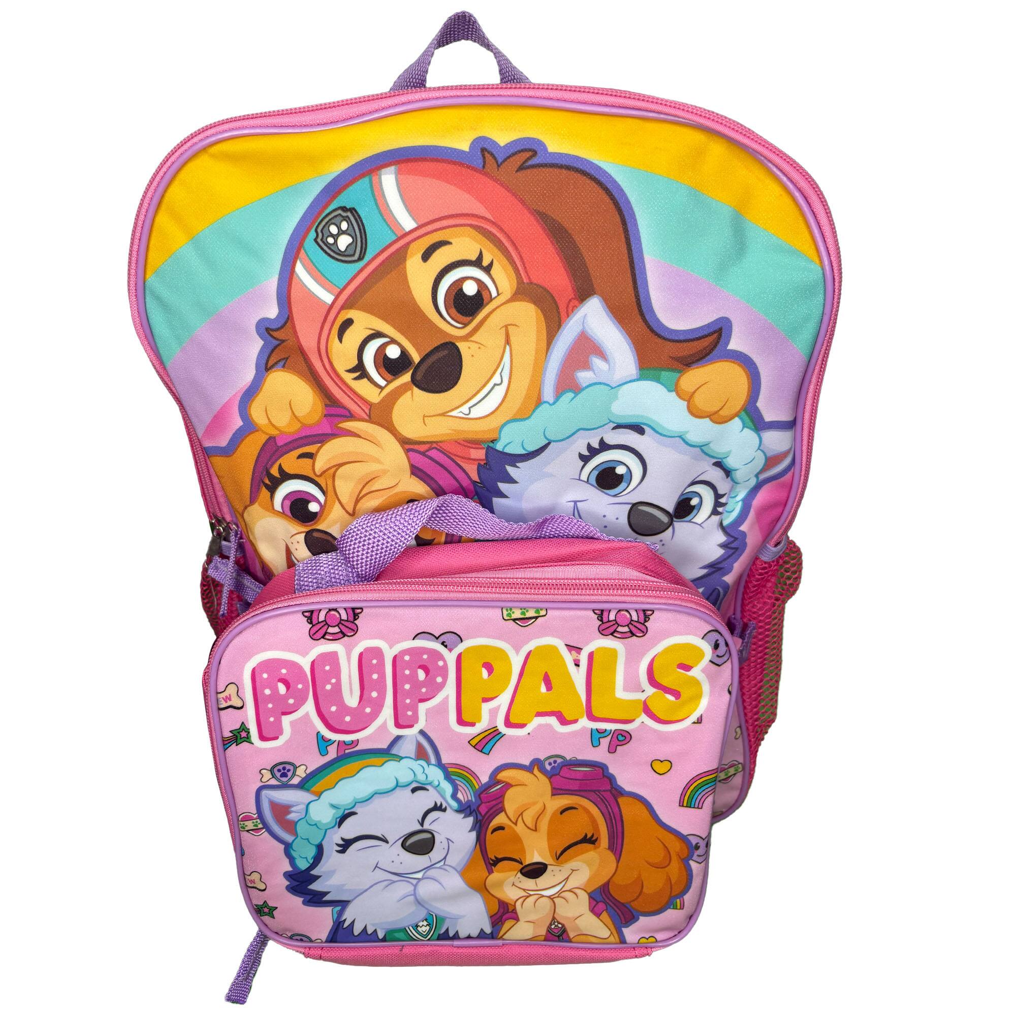 Alt View 1. Paw Patrol - Paw Patrol 16" Girls School Backpack with Large Front Pocket & Rectangular Lunch Bag - Pink.