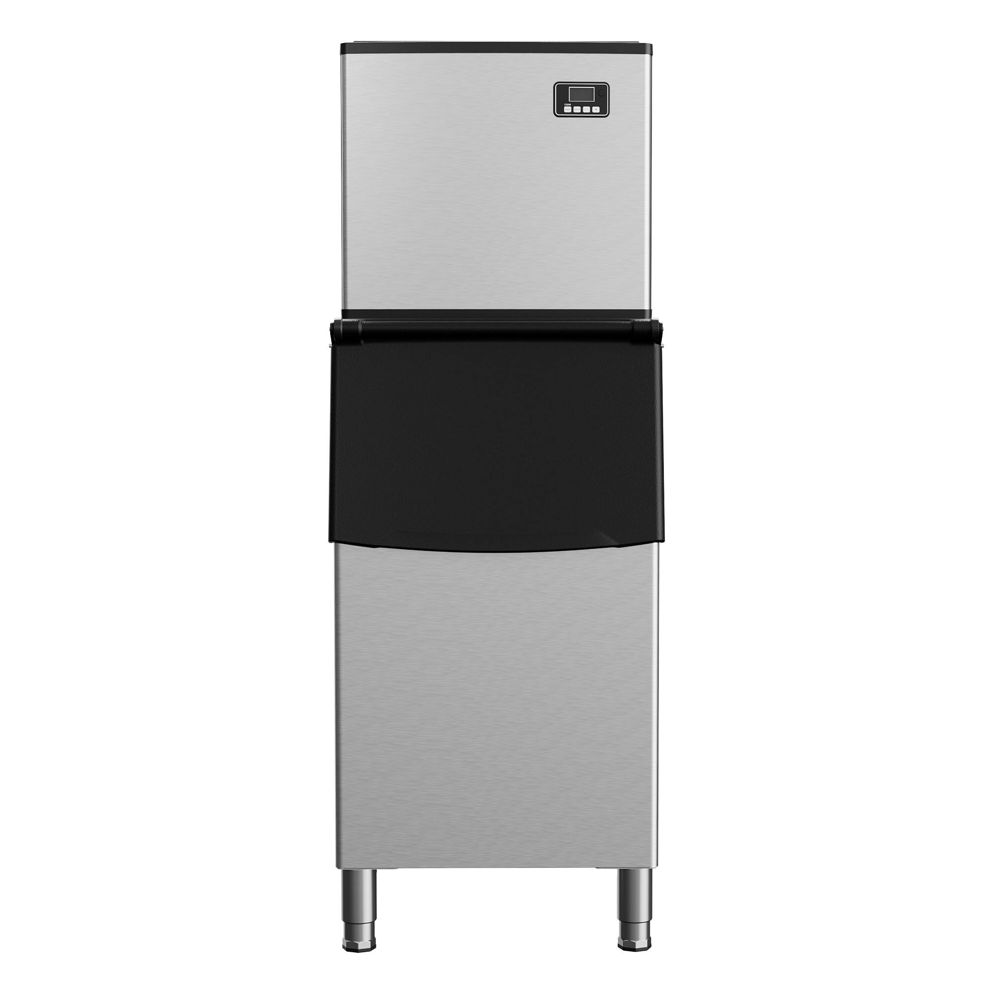 SIMZLIFE - 22.2 in. Freestanding Commercial Ice Maker - 450 lbs/24H Full-Size Cubes, Stainless Steel, Auto-Cleaning - Silver