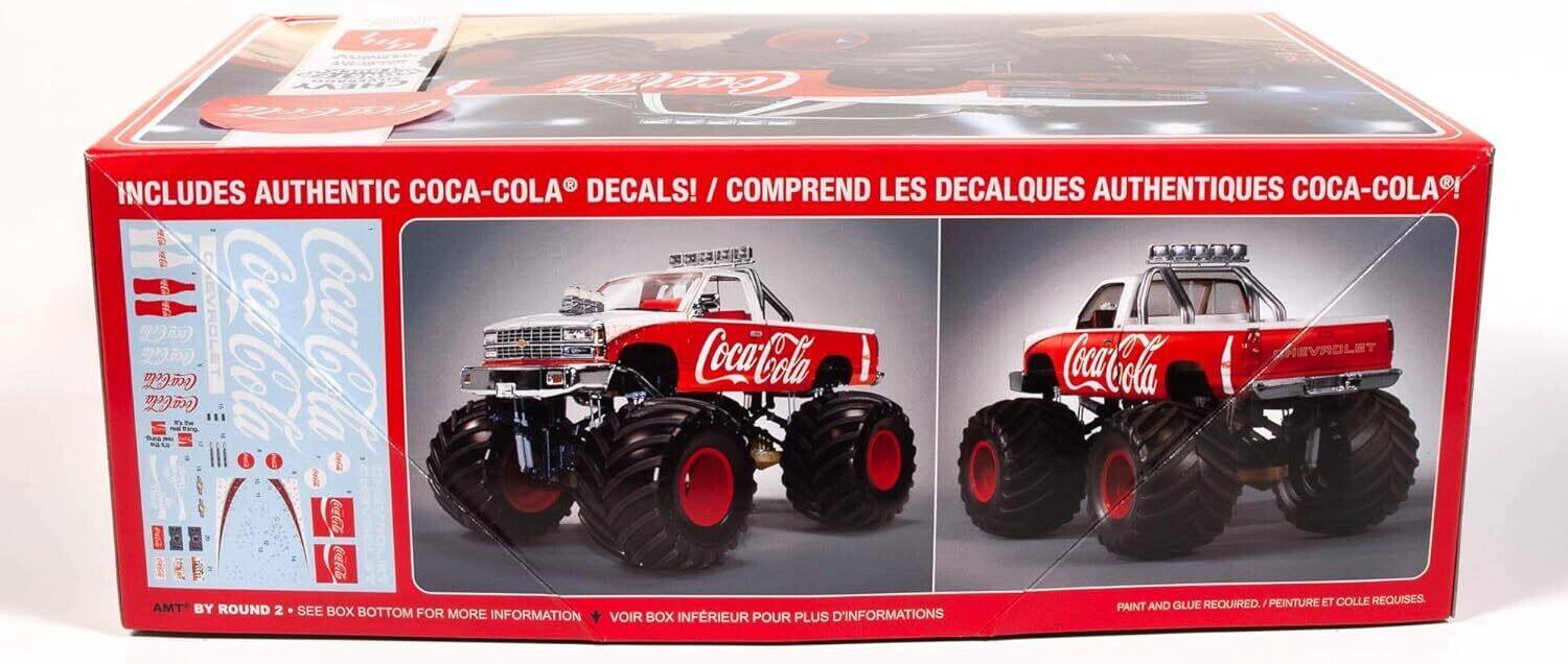 INCLUDES AUTHENTIC COCA-COLA DECALS! / COMPREND LES DECALQUES AUTHENTIQUES COCA-COLA!  
Coca-Cola  
Coca-Cola HEAVYLIFT  
Coca-Cola  
Coca-Cola  

PAINT AND GLUE REQUIRED. PEINTURE ET COLLE REQUISES  

AMT BY ROUND 2 SEE BOX BOTTOM FOR MORE INFORMATION VOIR BOX INFRIEUR POUR PLUS D'INFORMATIONS