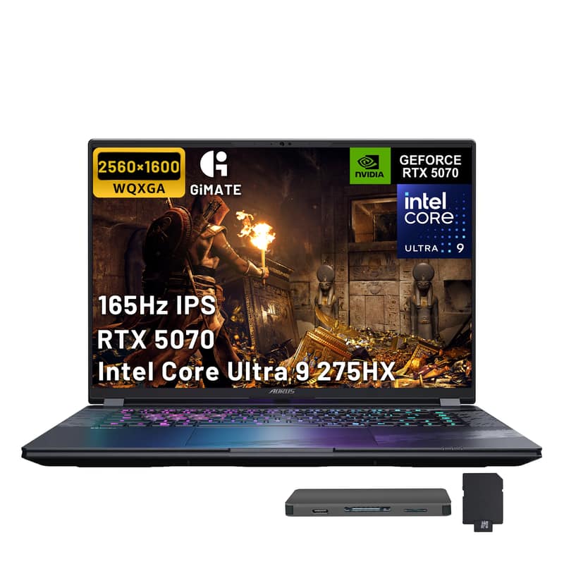 2560 x 1600 " WQXGA  
GiMATE  
GEFORCE NVIDIA RTX 5070  
intel CORE ULTRA 9  
165Hz IPS  
RTX 5070  
Intel Core Ultra 9 275HX