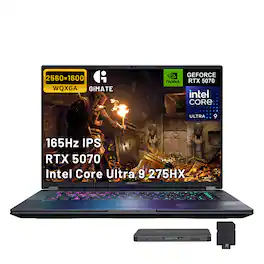 GIGABYTE - Upgraded - ELITE16 16" 2.5K Gaming Laptop,Ultra 9 275HX,32GB DDR5,2TB SSD+1TB Dcok,GeForce RTX 5070,Backlit,Win11 Pro - Gray