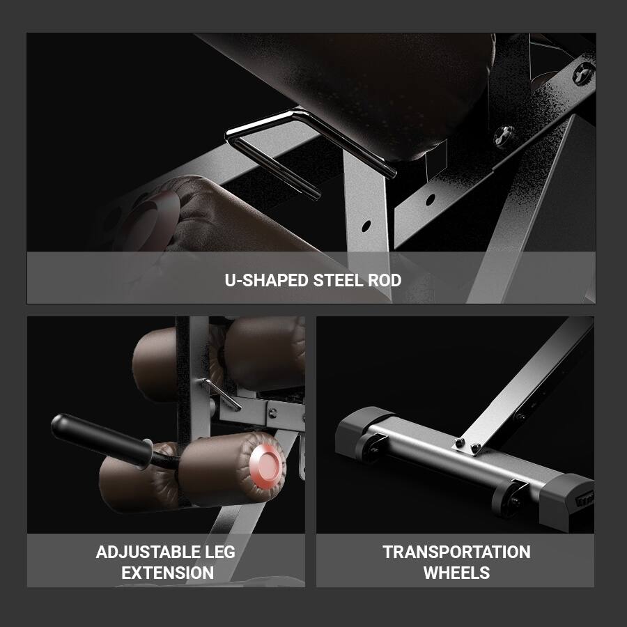 U-SHAPED STEEL ROD  
ADJUSTABLE LEG EXTENSION  
TRANSPORTATION WHEELS