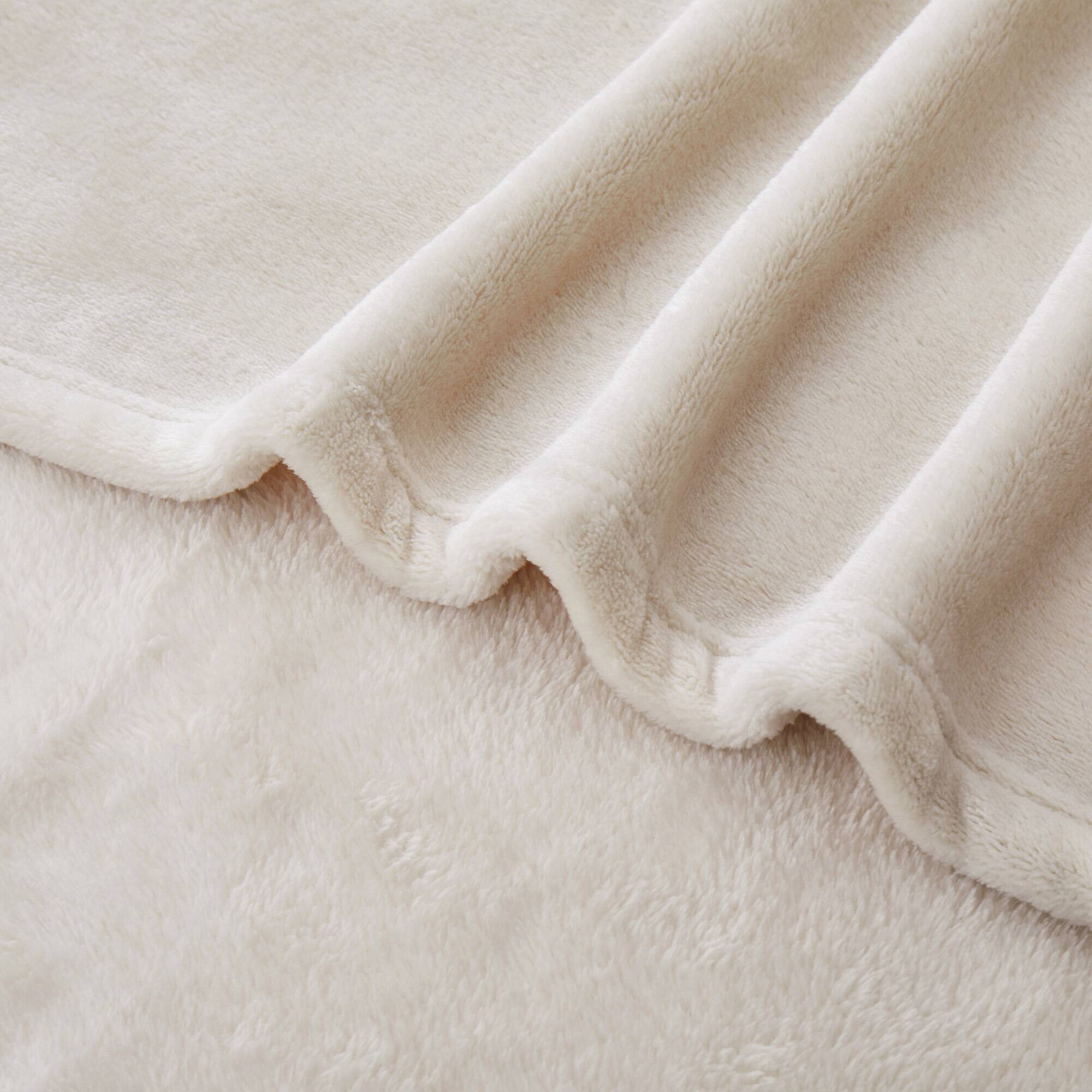 Alt View 1. Peace Nest - Peace Nest Lightweight Plush Fuzzy Flannel Blanket Soft Throw Blanket, Cream, 50" x 60" - Cream.