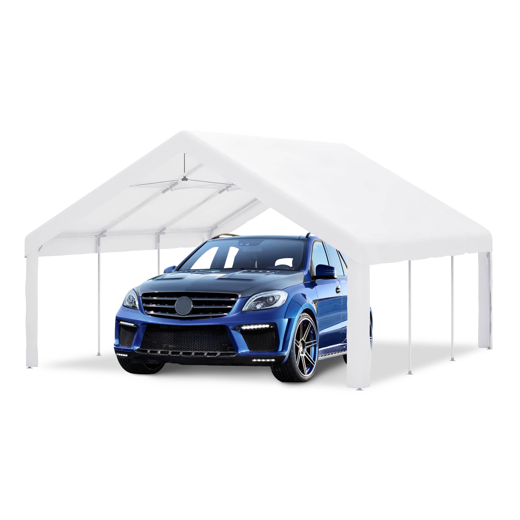 Mondawe - 20 x 20 ft Event Shelter Carport Tent with Detachable Sidewalls and Windows - White