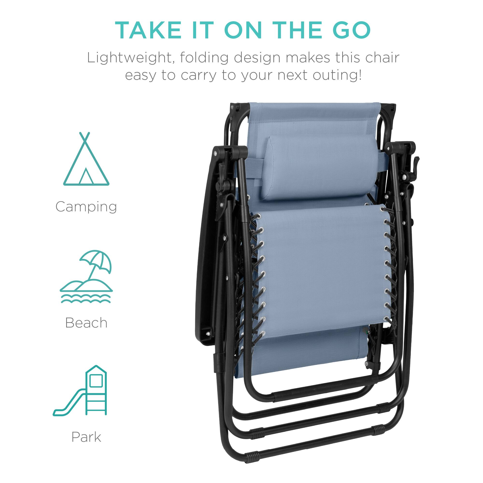 TAKE IT ON THE GO

Lightweight, folding design makes this chair easy to carry to your next outing!

Camping  
Beach  
Park
