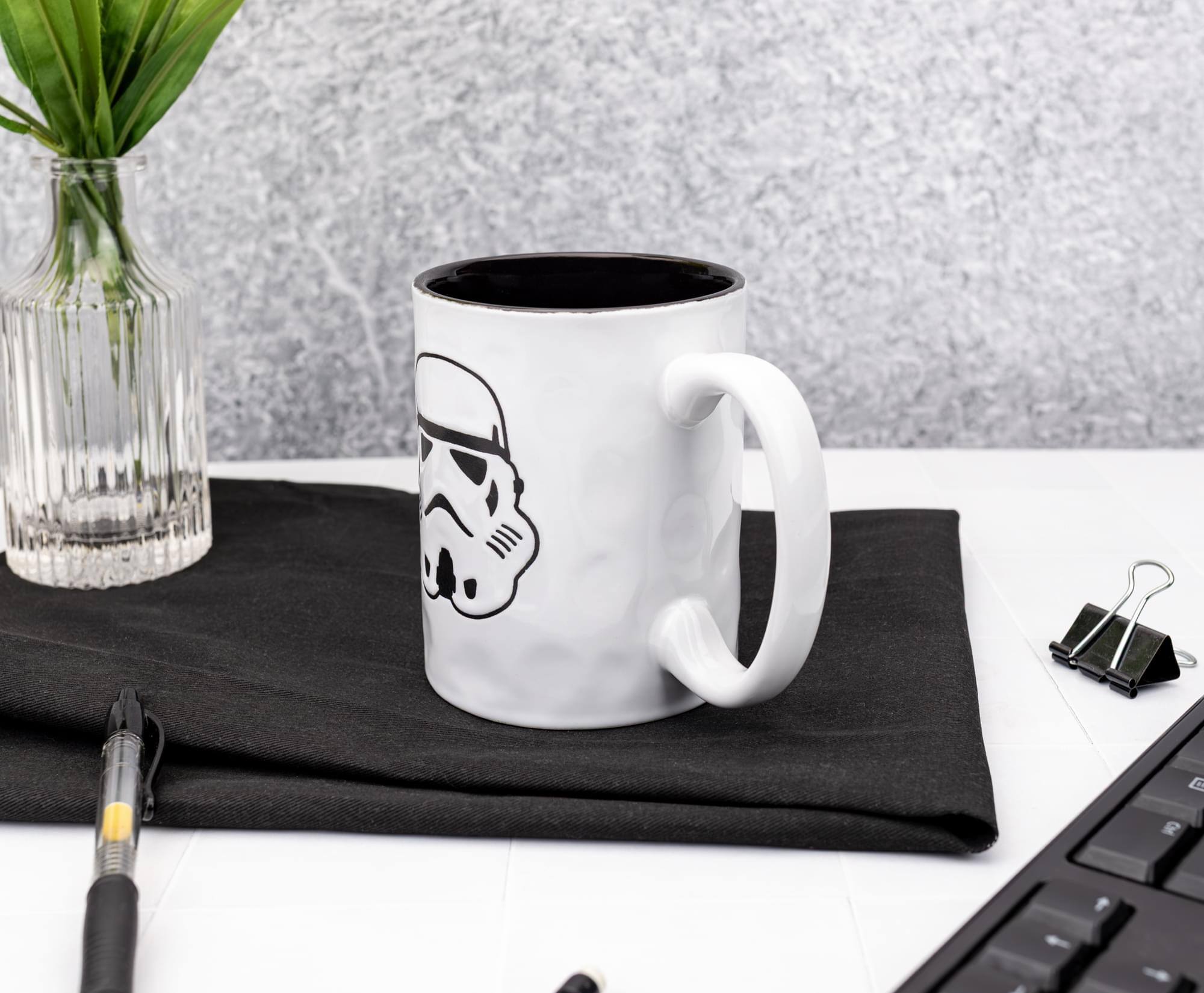 Alt View 4. Silver Buffalo - Star Wars Stormtrooper Wax-Resist Ceramic Pottery Mug | Holds 17 Ounces - Multi-Colored.