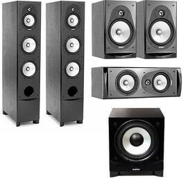 Connoisseur CF-70 6.5" 300W 3-Way Floorstanding Speaker, Black with ENERGY CC-10 CENTER SPEAKER, ENERGY CB-20