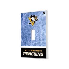 Keyscaper - Pittsburgh Penguins Wordmark Single Toggle Lightswitch Plate - Multicolor