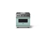 Front. Viking - 5.1 Cu. Ft. 36"W Freestanding LP Gas Sealed 4 Burner Range with Griddle - Splash.