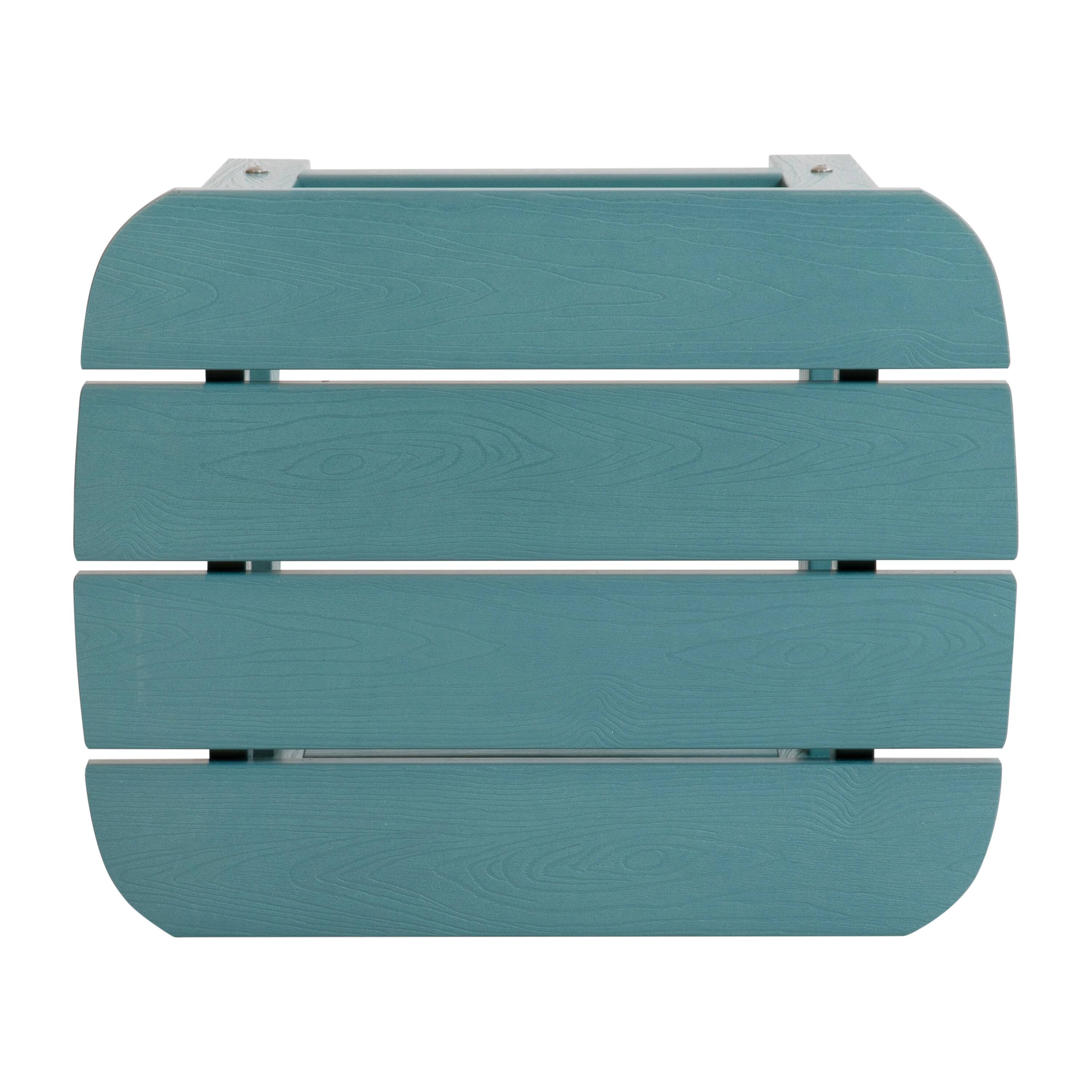 Alt View 8. Emma + Oliver - Three Piece Hammond Adirondack Style Conversation Set with Two Chairs and Matching Side Table for Indoor and Outdoor Use - Sea Foam.