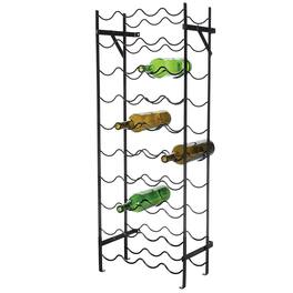 Hivvago - Metal 40-Bottle Wine Rack with Wall Anchors - Black