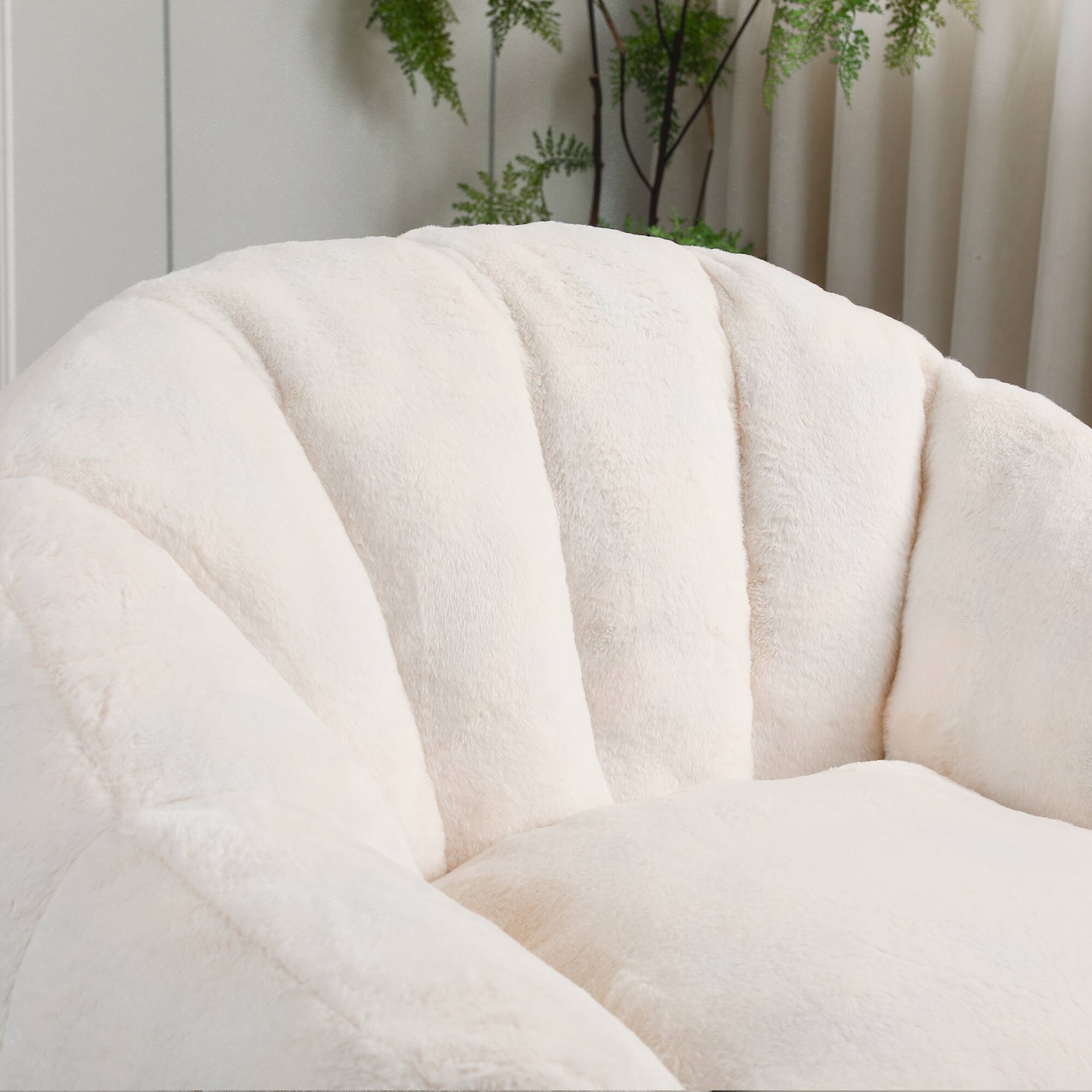 Alt View 2. GOODSILO - Bean Bag Sofa Chair with Armrests - Stuffed High-Density Foam, Lazy Comfy Chair for Adults & Kids - White.