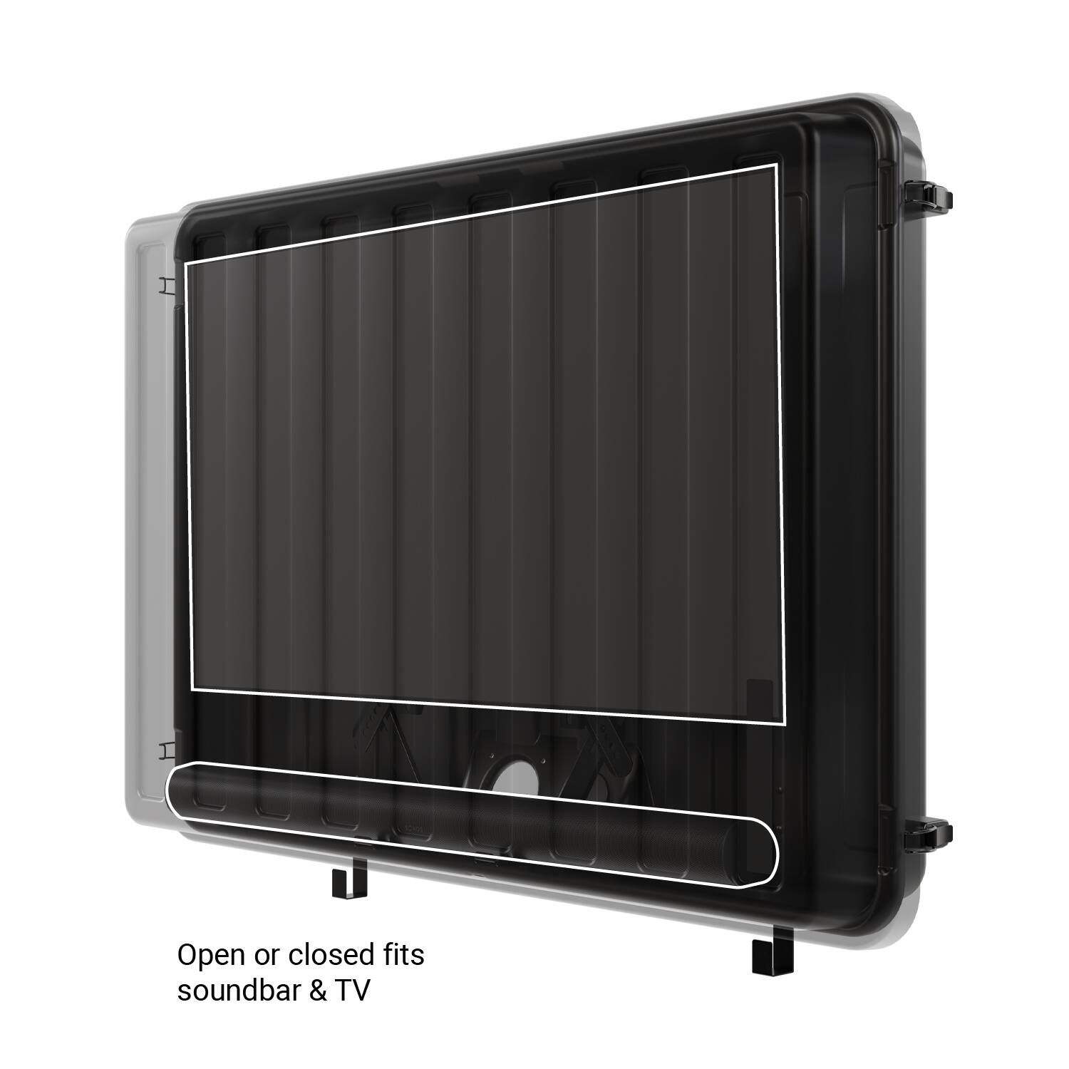 Open or closed fits soundbar & TV