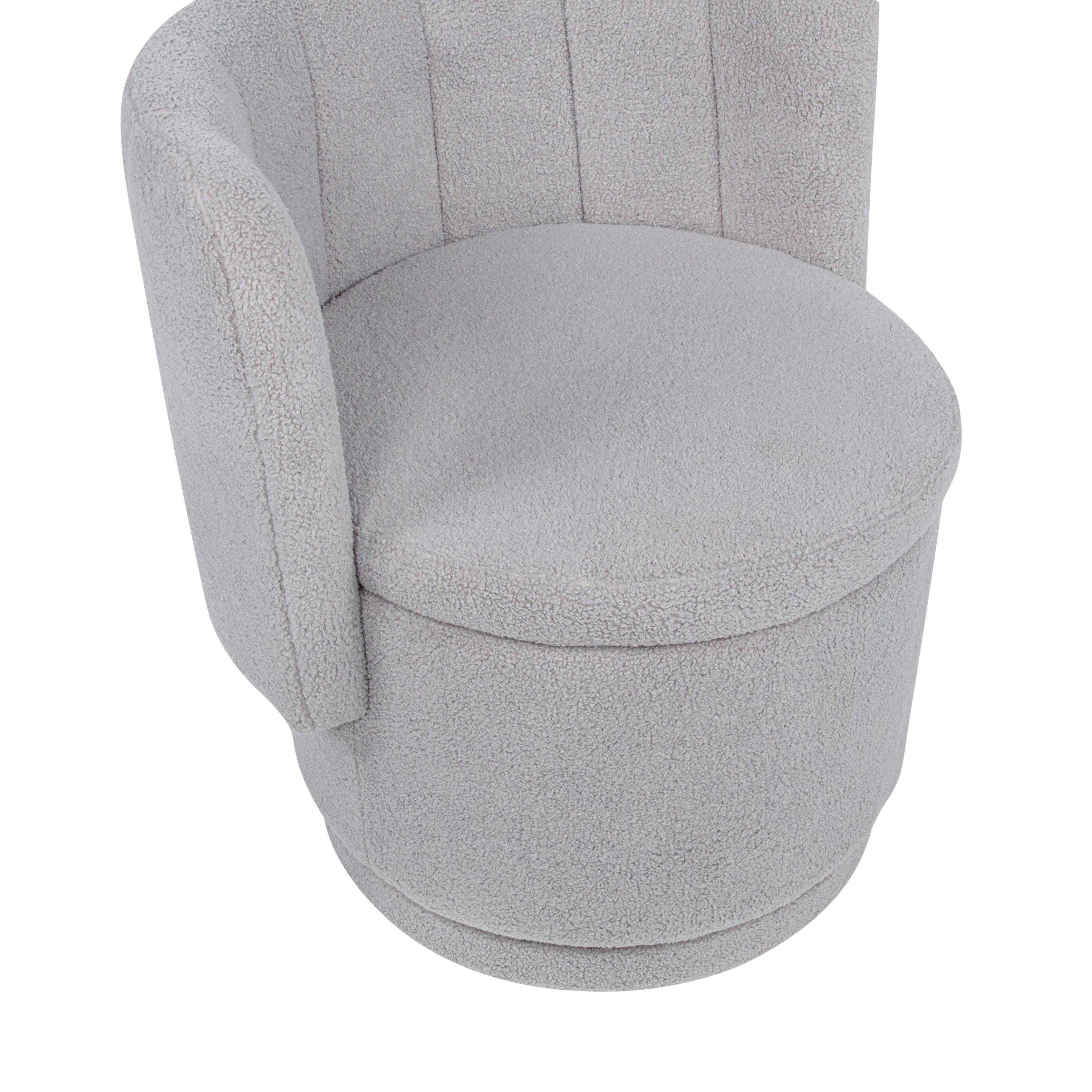 Alt View 8. APRILSOUL - 360 Degree Swivel Back Sofa Chair With Storage Space Suitable For Bedroom and Living Room - Gray.
