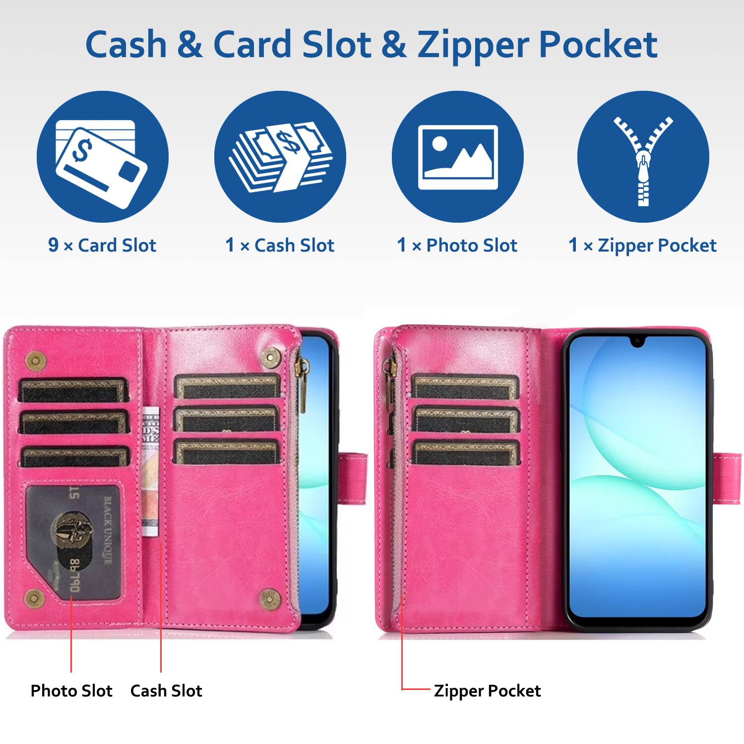 Equipd Phone Case for Samsung Galaxy A17 5G, Luxury Wallet Card ID ...