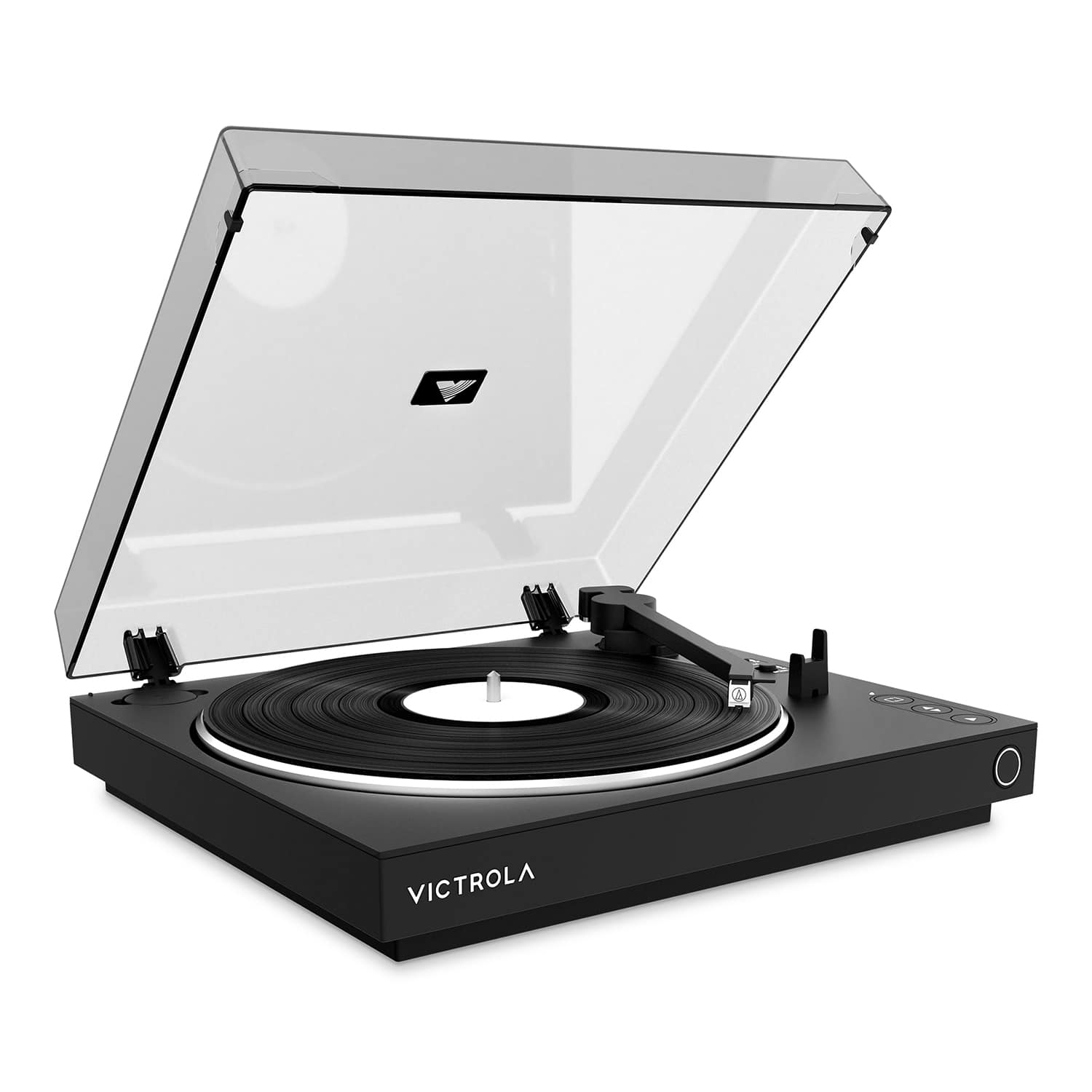 Front. Victrola - Victrola Automatic Turntable - Black.
