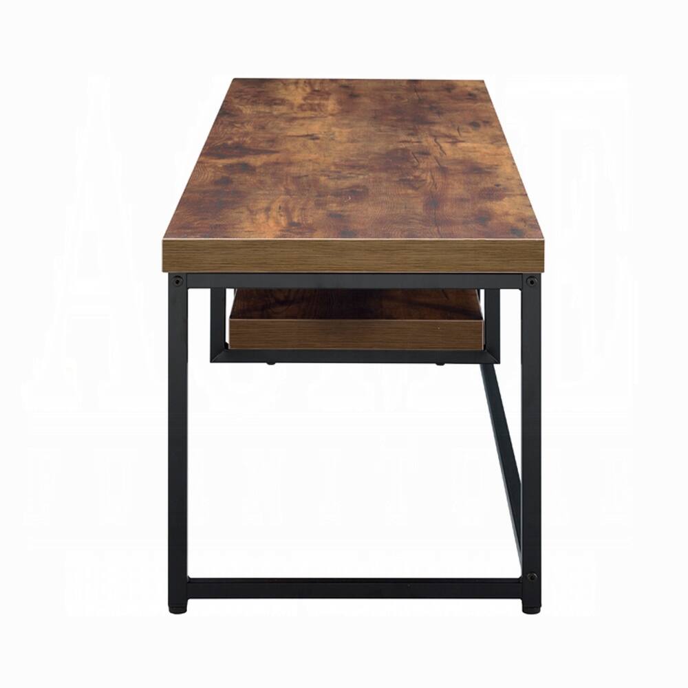 Alt View 1. Spaco - Spaco TV Stand for TVs Up to 60 Inch, Industrial Style with Weathered Oak Top, Metal Base and Open Shelf,for Living Room - Black+Oak.