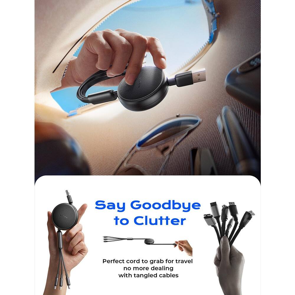 Say Goodbye to Clutter

Perfect cord to grab for travel no more dealing with tangled cables