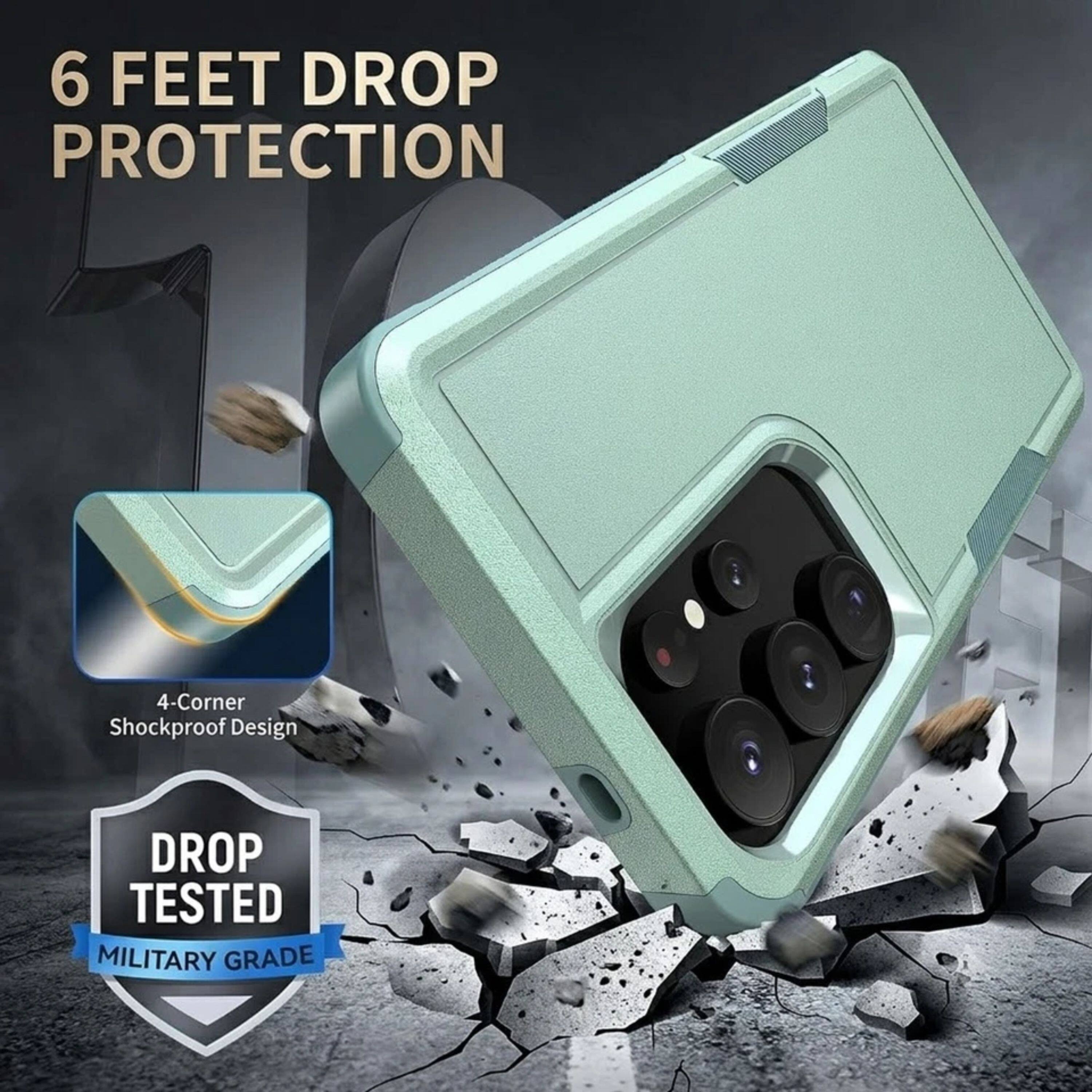 6 FEET DROP PROTECTION  
4-Corner Shockproof Design  
DROP TESTED  
MILITARY GRADE