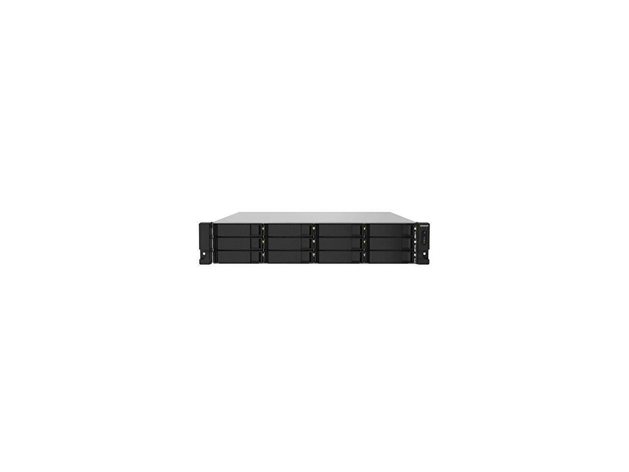 Alt View 3. QNAP - TS-1232PXU-RP-4G-US QNAP 2U 12-Bay ARM-based 2.5G &10G NAS - Black.