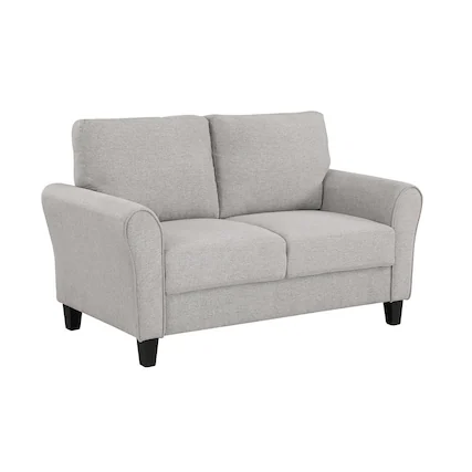 Front. Starlight Canyon Home - Sand Finished Upholstered Love Seat, Small Loveseat Sofa for Compact Spaces - Sand.