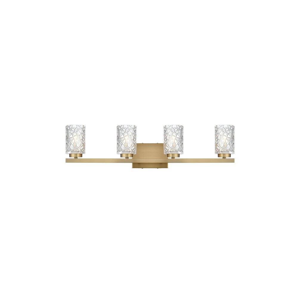 Back. Living District - Cassie 31 inch Wall Sconce in Satin Gold - Satin Gold And Clear.