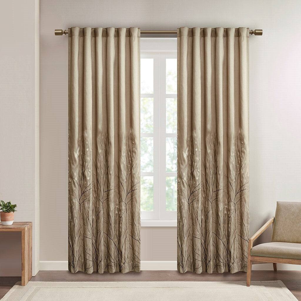 Alt View 6. BreeBe - Curtain Panel(Only 1 Pc Panel) - Brown.