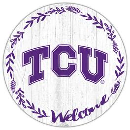 Fan Creations - TCU Horned Frogs 12" Welcome Circle Sign - Multicolor