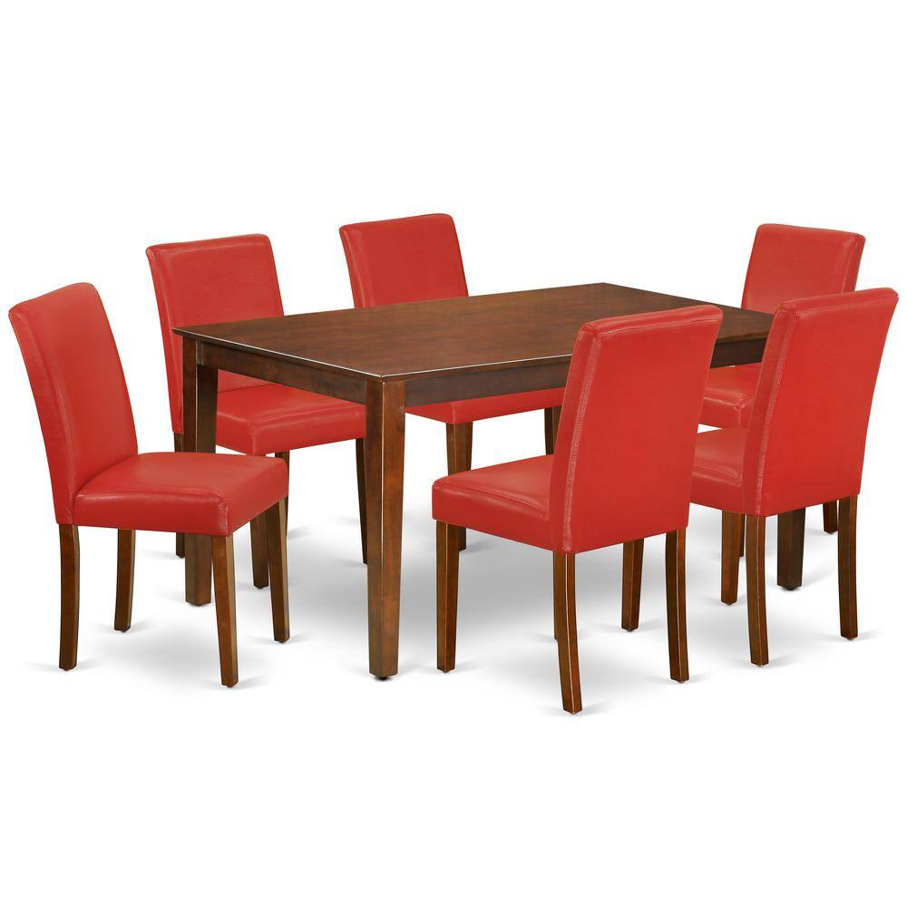 Left. East West Furniture - Dining Room Set Mahogany - Brown.