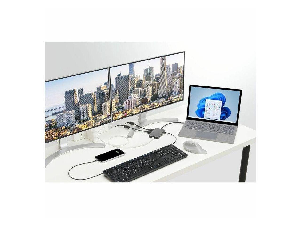 Alt View 1. Kensington - Kensington UH1450P Dual 4K USB-C Hub with 85W Charging & 2 USB-A Ports (K36900WW).