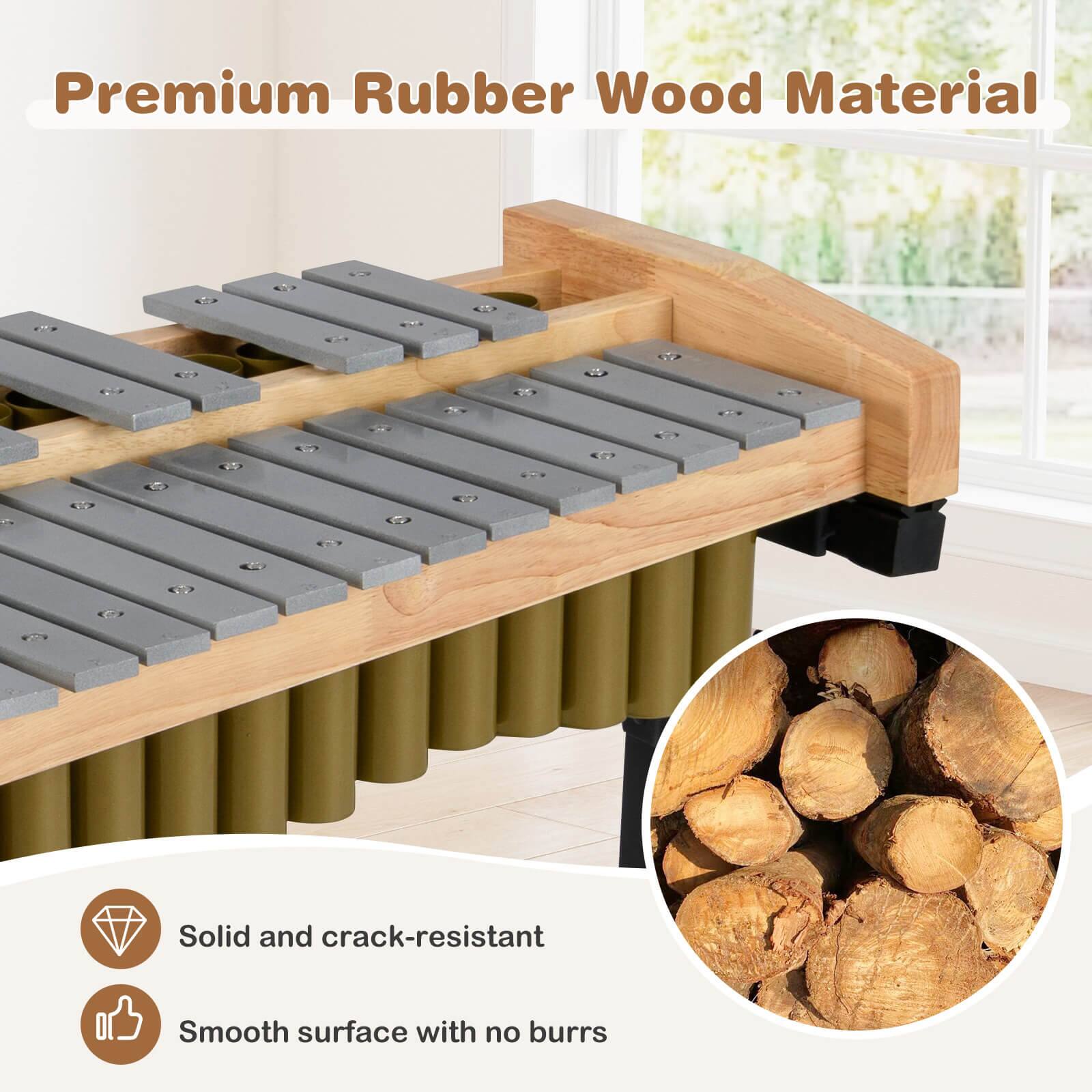 Premium Rubber Wood Material

- Solid and crack-resistant
- Smooth surface with no burrs