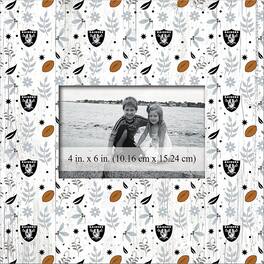 Fan Creations - Las Vegas Raiders 10'' x 10'' Floral Pattern Frame - Multicolor