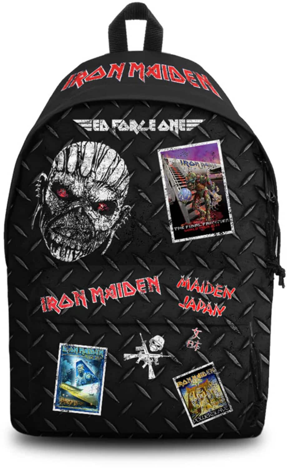 PopMarket - Iron Maiden - Rocksax - Iron Maiden - Tour Logo - Daypack with Laptop Pocket (Black) - Multicolor