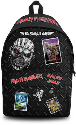 PopMarket - Iron Maiden - Rocksax - Iron Maiden - Tour Logo - Daypack with Laptop Pocket (Black) - Multicolor