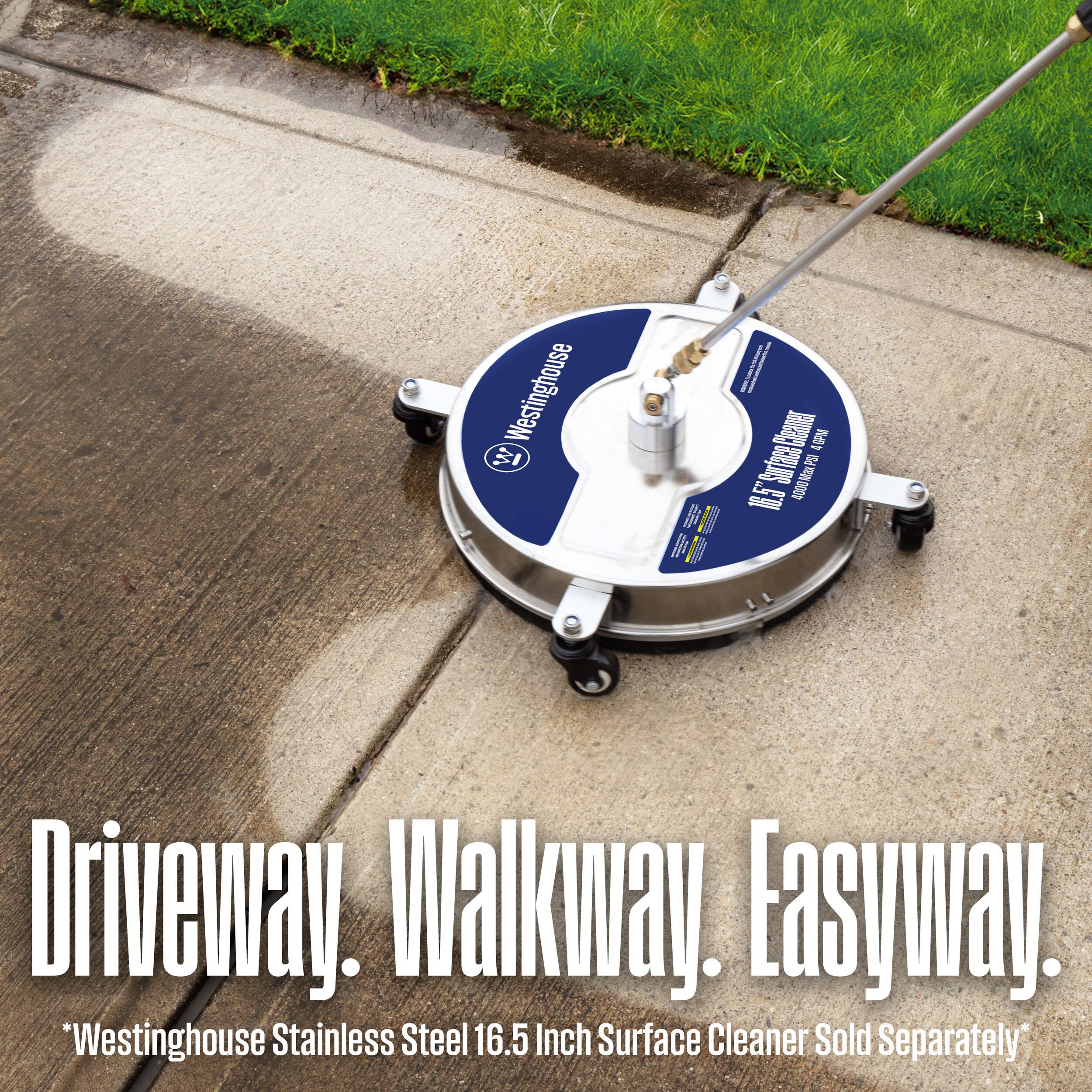 Westinghouse B Surface Cleaner CRaner M Surface 1000m BAR 1.5 Driveway. Walkway. Easyway. "Westinghouse Stainless Steel 16.5 Inch Surface Cleaner Sold Separately"