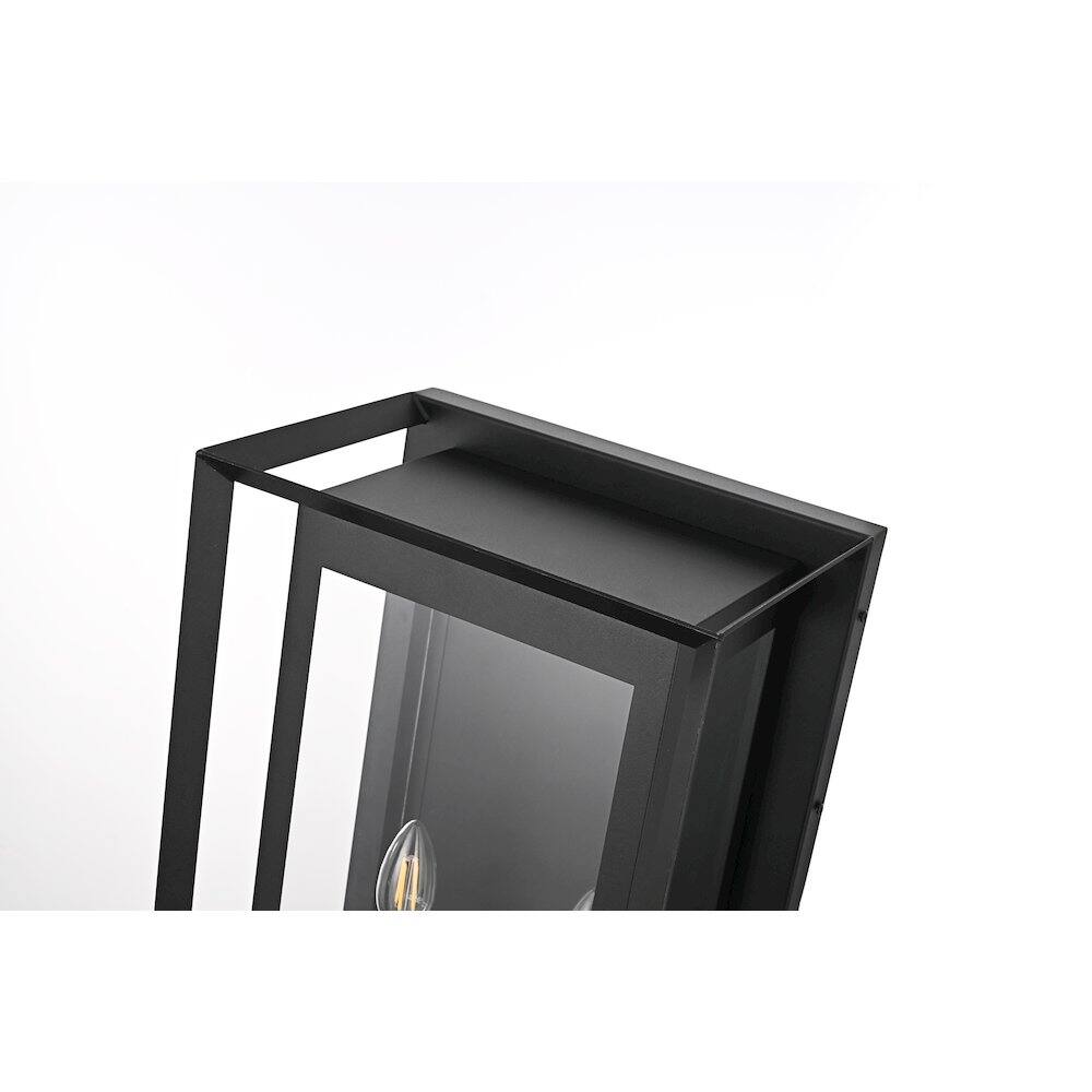 Alt View 3. Elegant Lighting - Etting 12 Inch Outdoor Wall Sconce In Black - Black.