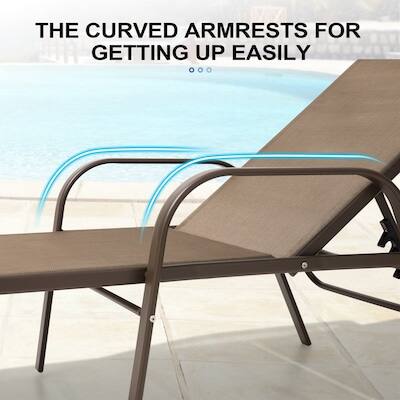 THE CURVED ARMRESTS FOR GETTING UP EASILY