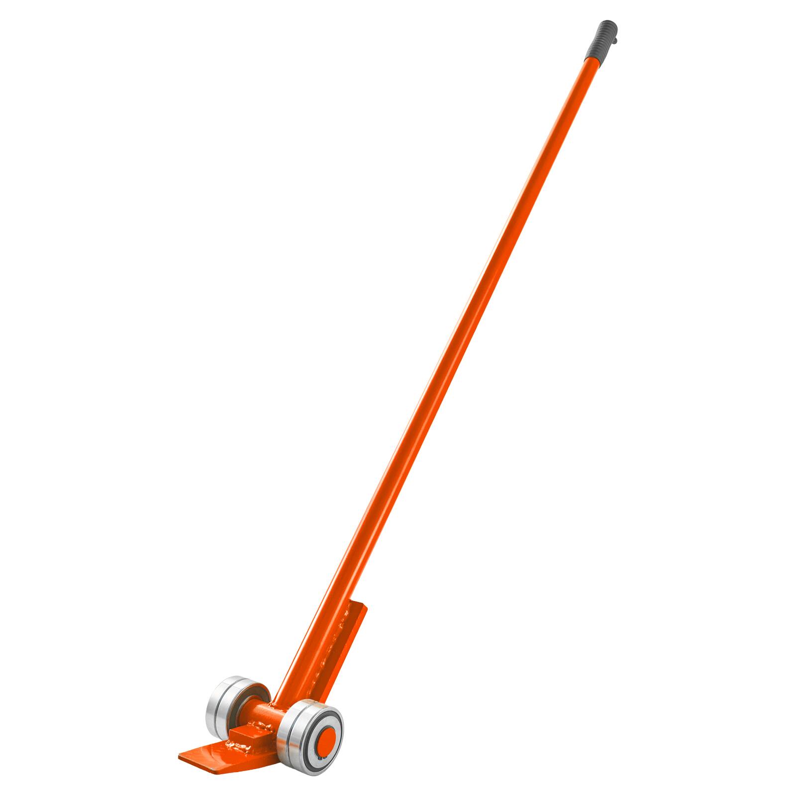 Alt View 5. VEVOR - Prylever Bar, 6600 lbs Weight Capacity, 56 Inch Carbon Steel Handle Lever Dolly, Pry Lever Bar with Wheels - Orange.