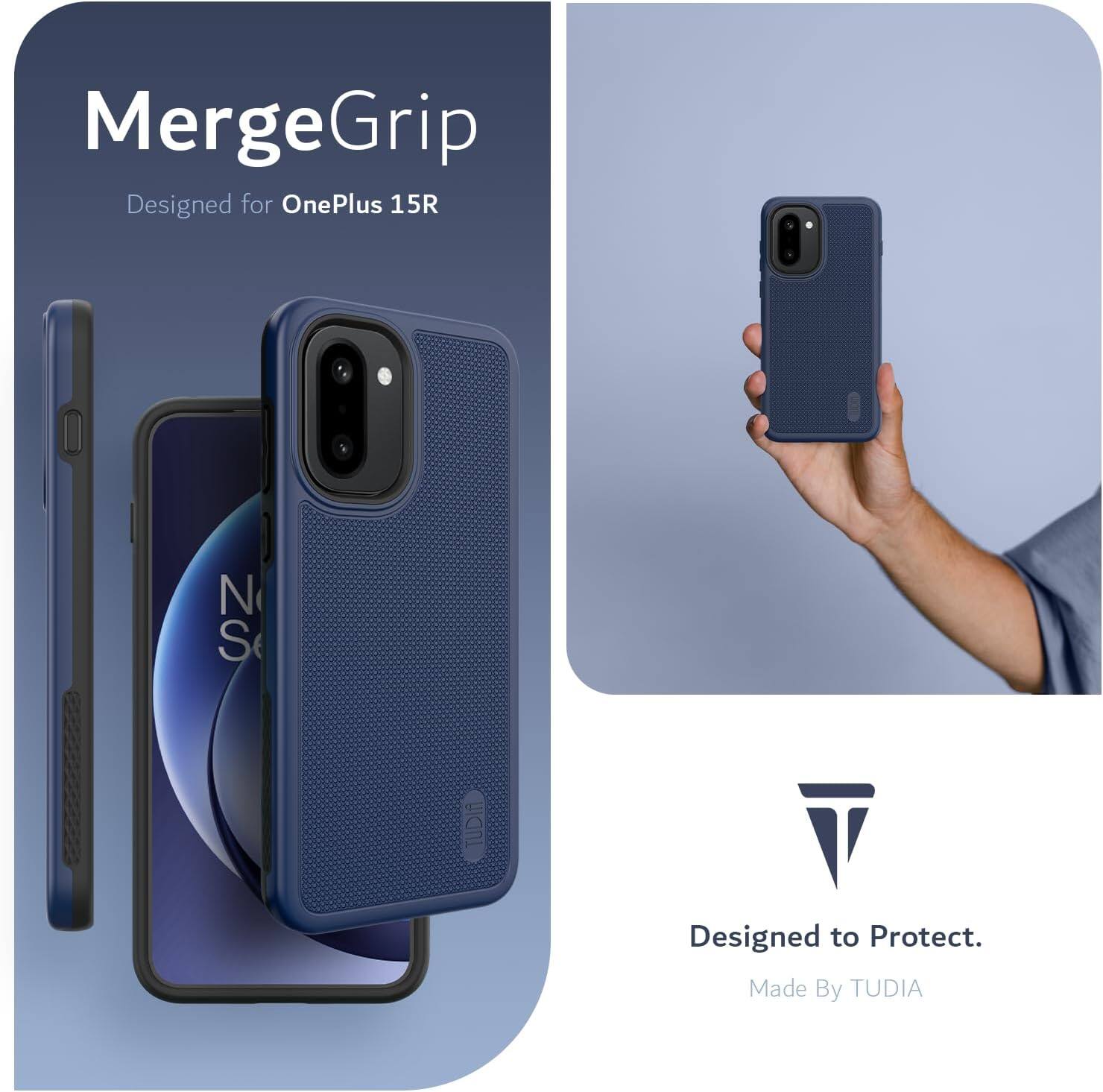 MergeGrip  
Designed for OnePlus 15R  

Designed to Protect.  
Made By TUDIA