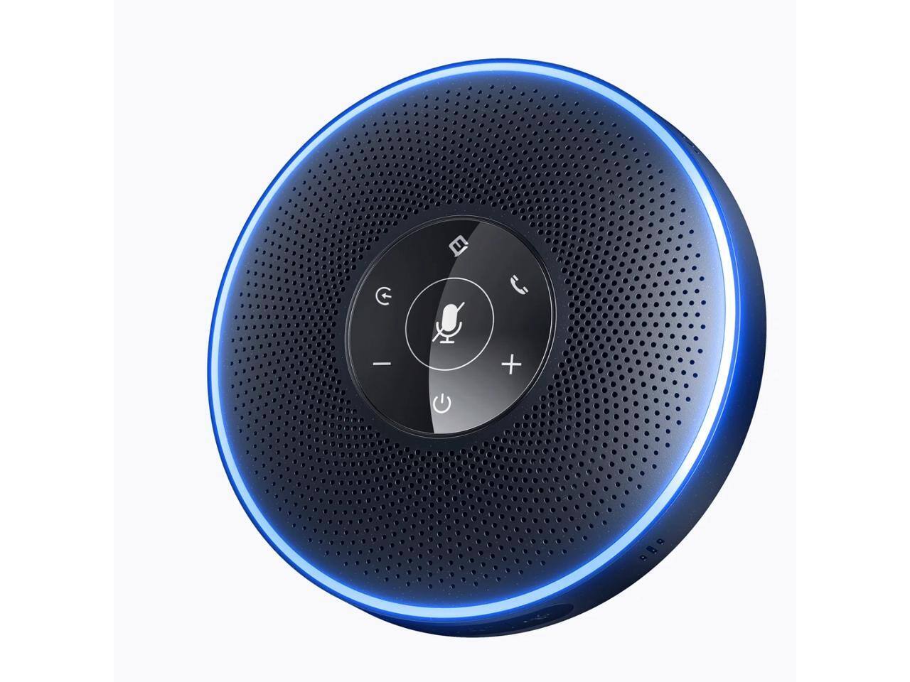 Alt View 1. EMEET - EMEET OfficeCore M2 Bluetooth Speakerphone, 4-Mic 360° Voice Hunter, Noise Cancellation, Full Duplex, Daisy-Chain 20 - Black.