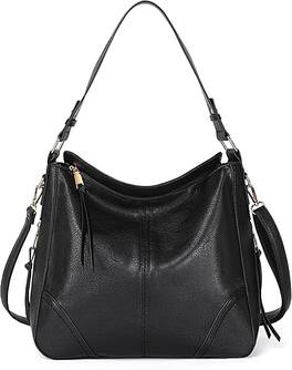 Vulpecula Spade - Hobo Crossbody Bags for Women Vegan Leather Purses and Handbags Bucket Bags Ladies Shoulder Purses - Black-