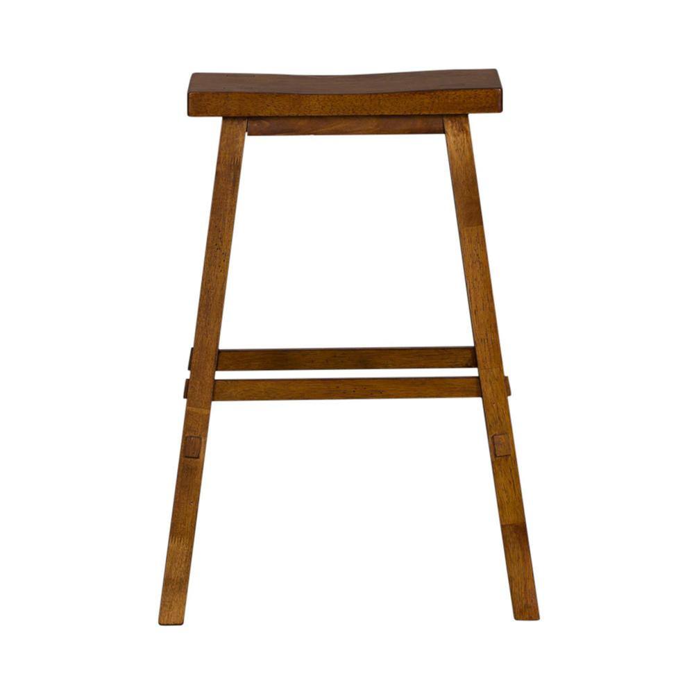 Angle. Liberty Furniture Industries - Creations 30 Inch Sawhorse Stool - Tobacco (RTA) in Various - Brown.