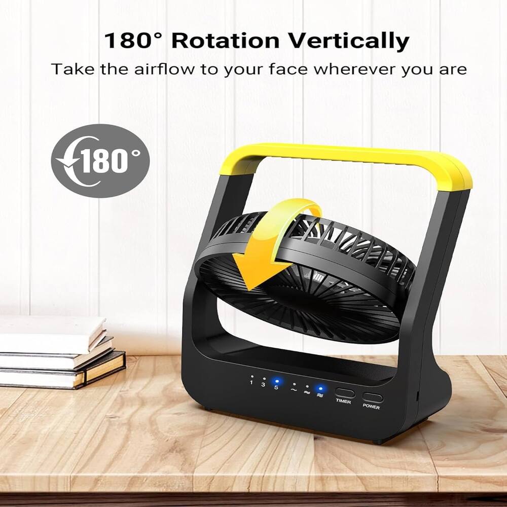 180° Rotation Vertically  
Take the airflow to your face wherever you are