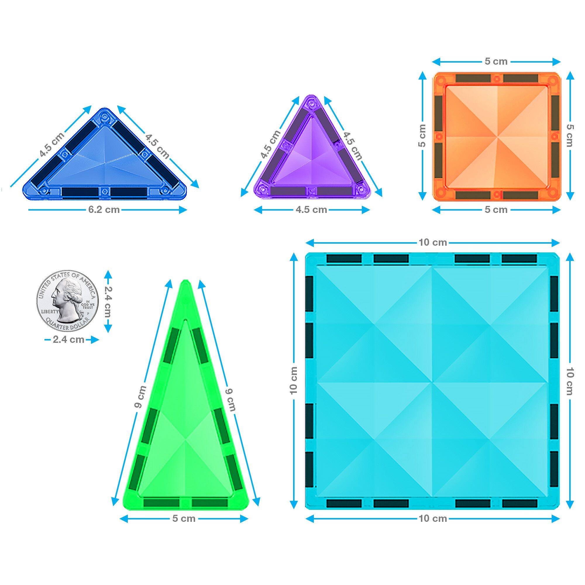 5 cm, 4.5 cm, 4.5 cm, 4.5 cm, 5 cm, 6.2 cm, 4.5 cm, 5 cm, 10 cm, 2.4 cm, 9 cm, 6 cm, 10 cm, 10 cm, 5 cm, 10 cm