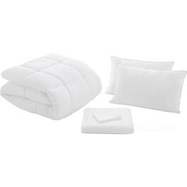 MALOU - Bed in a Bag - King - Bedding and Sheet set - White
